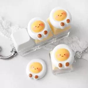 싼비즈 [6423-28]아크릴 키캡파츠 탑꾸재료 스마일계란 20x21.7mm ,1개
