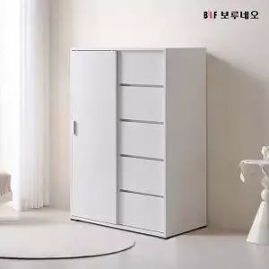 [보루네오하우스]앳홈 하임 서랍 슬라이딩 옷장 1000