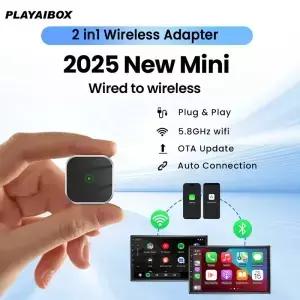 CarPlay 무선 안드로이드 오토 어댑터 플러그 앤 플레이 블루투스 WiFi 자동 연결 (기아 아우디 볼보 푸조