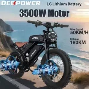 디파워 S8 어드밴스 3500W48V60A 전기 자전거 모든 지형 산악용 광폭 타이어 눈길과 사막에서 주행 가능한