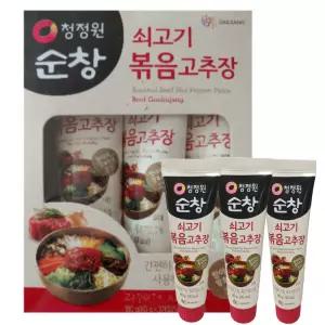 여행용 튜브형고추장 안매운고추장 기내용 캠핑용 튜브 소고기 순창 휴대용 3개입