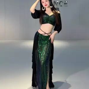 벨 댄스복 스커트 오프숄더 밸리댄스복 상의 밸리
