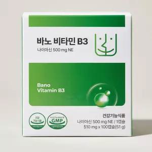 바른비타민 바노 비타민 B3 나이아신 500mg 100정 1개