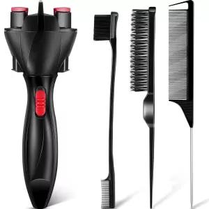 Tioncy 4개 자동 헤어 기계 세트 전자 브더 양면 자리 브러시 브리스틀 및 핀 테일 빗 여성용 DIY 브딩
