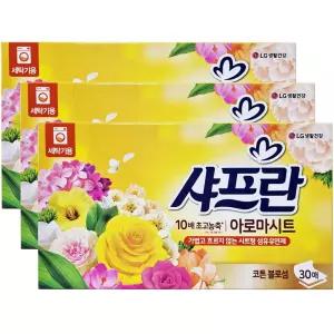 샤프란 아로마 시트 코튼 블로섬 30매 X3개 세탁기용