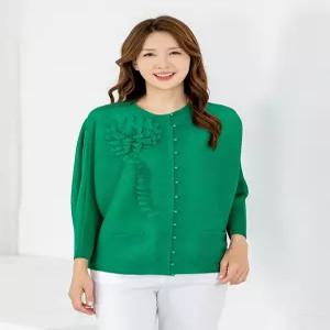 [모슬린]엄마옷 플리츠 라운드 볼레로 자켓 605FGH208 마담중년여성빅사이즈50대60대