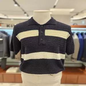 킨록바이킨록앤더슨 SS 부클 빅 스트라이프 반팔 카라 니트 2종 택1CHW19S010