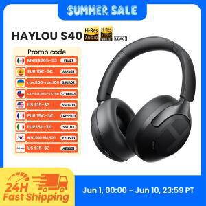 HAYLOU S40 ANC 무선  50dB 노이즈 캔슬링 하이 레졸루션 3D 공간 오디오 이어폰LDAC 블루투스 6.0 탑재 오