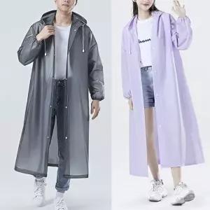 경량 EVA 우비 레인코트 캠핑 비옷 남녀용 롱 방수 코트-WFLH1JZ