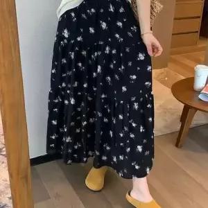 엘럽 치마 롱 여친 봄 쉬폰 가벼운 A라인 예쁜 유니크하고 원템1