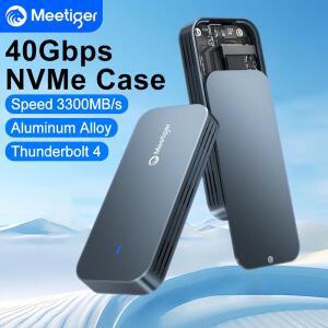 Meetiger USB4 M.2 SSD 인클로저 40Gbps 어댑터 알루미늄 NVMe 케이스 Thunderbolt Type-C 외장형 하드 드