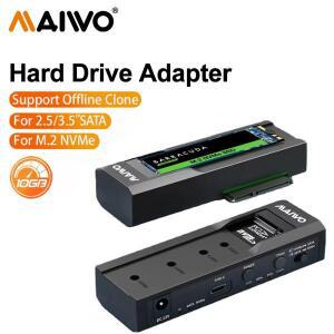 MAIWO M2 SSD 케이스 NVMe to 2.5'' 오프라인 클론 인클로저 10Gbps 2.5/3.5인치 외장 HDD 어댑터