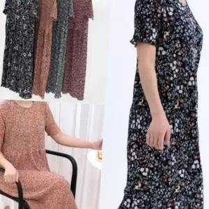 이쁘다요 플리츠 여름 냉장고 주름 꽃나염플리츠 원피스 꽃무늬