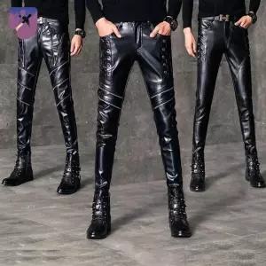 팬츠 경량 슬림 블랙 바이크 라이더 바지 얼 레더