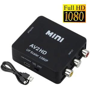 1080P TO HDMI 컨버터 RCA 컴포지트 오디오 어댑터 PAL HDTV CVBS PC 출력 USB 비디오 케이블 NTSC
