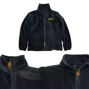 [하프클럽/]겨울 기모 블랙 옐로우 후리스 집업 NAVY