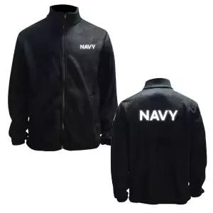 [하프클럽/]블랙 겨울집업 기모 반사 후리스 집업 NAVY