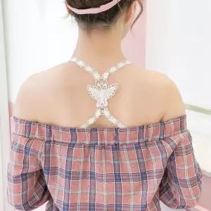 나비 시스루 브라끈 레이스 브래지어 홀터넥 브라자끈 어깨끈 투명브라끈 (WB97C22)