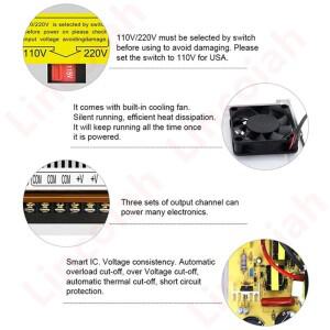 AC 100-240V 스위칭 전원 공급 장치 36V 10A 어댑터 LED 라이트 스트립 프린터