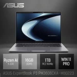 ⓒ ASUS ExpertBook P3 PM3606CKA-MB0223 16GB 1TB WIN11 / 16인치 고성능 포토샵 편집 업무용 노트북