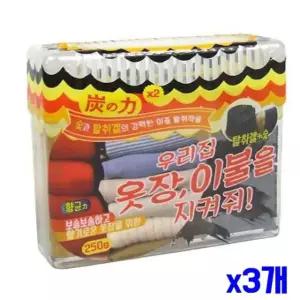 이중탈취 옷장용 탈취제 250g x3개