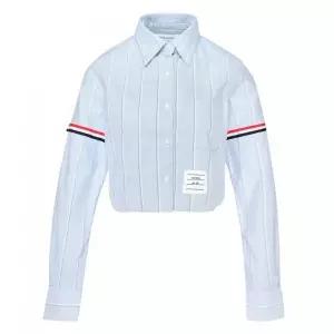 THOM BROWNE  26SS 옥스포드 코튼 암밴드 크롭 셔츠 (FLL183O F0660 415)