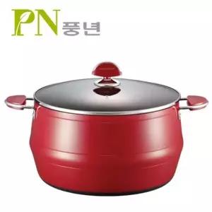 [골드스마일]풍년 포시아 레드 곰솥 28cm 곰통 냄비