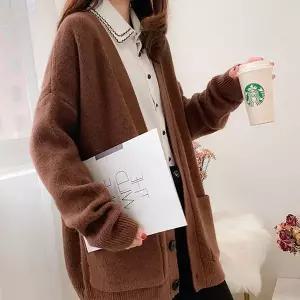 [하프클럽/]여성 데일리 캐주얼 간절기 데이트 파스텔 롱 가디건