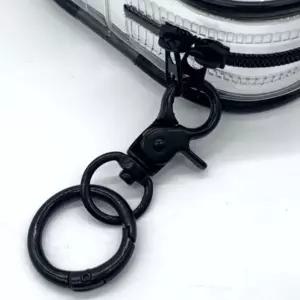 ( )솜인형 파우치 투명 PVC 원형 블랙