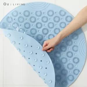 미끄럼방지 원형 욕실매트 화장실 바닥 발판 발세척 발세척 (WD90530)