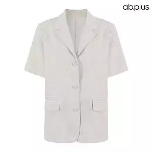 [ab.plus] 린넨 블랜드 반팔 싱글 자켓 (LSA3MJ31A)