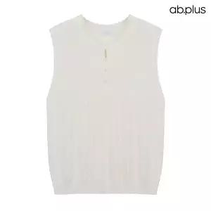 [ab.plus] 썸머 진주 포인트 니트 슬리브리스 (LSA2MW41A)