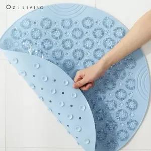 미끄럼방지 원형 욕실매트 화장실 바닥 발판 발세척 발세척 (WD90530)