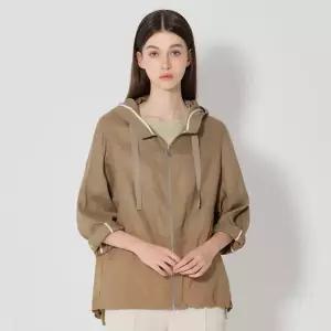 [보니스팍스][보니스팍스] 린넨 절개 후드 숏 점퍼