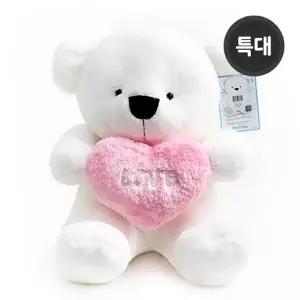 (선택 누리베어하트 곰인형 핑크(특대 110cm))누리베어하트 곰인형 핑크특대 110cm 곰인형 대형곰인형 여자