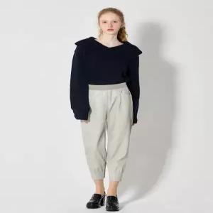 [보니스팍스][보니스팍스(Bonispax)] 밑단 다트 레더 배기팬츠 (택가격 129000원)