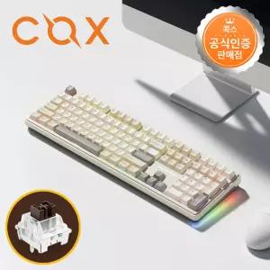 콕스 CPL108 핑거프로텍터 유무선 3모드 기계식 키보드 더스티 베이지 저소음 안개축