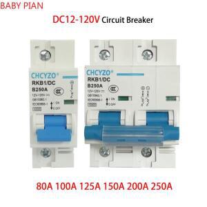 1P 2P DC 회로 차단기 12V 24V 36V 48V 60V 72V 96V 태양 전지 RV 배터리 80A 100A 125A