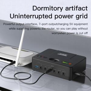 미니 DC UPS 무정전 전원 공급 장치 24000mAh 다중 출력 5V 라우터 와이파이 모뎀 18650 배터리 백업