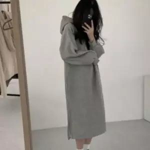 후드 원피스 가을 롱데일리 무지
