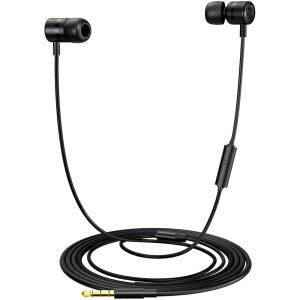 모르모크 EP-06 유선 이어버드 인이어 이어폰 내장 마이크 소음 차단 헤드폰 3.5MM 잭 4.9피트 길이의 코드 HD 베이스 오디오 6개의 이어팁 포함 스마트폰 / 노트북 컴퓨터 등-블랙 VUR