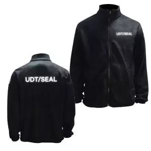 고품질 블랙 겨울집업 기모 반사 후리스 집업 UDT/SEAL 뽀글이자켓 (W980B3D)