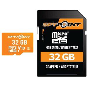 카메라용 스파이포인트 32GB SD 메모리 카드 트레일 | 및 게임 어댑터 미디어 스토리지 설계 헌팅 캠에 사용 (클래스 10 속도)