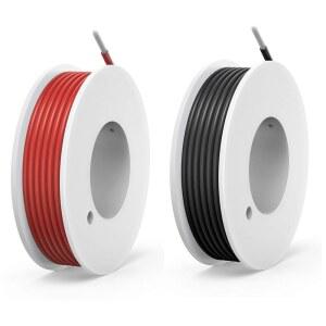 20 AWG 실리콘 전선 케이블 2가지 색상 (각각 23피트) 게이지 연결 키트 유연하고 부드러운 통조림 구리 DIY용 V0B