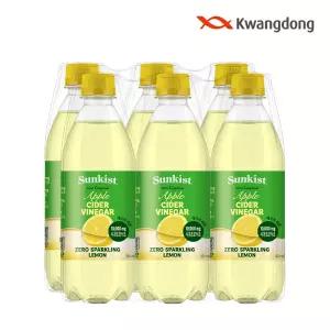 [본사직영] 썬키스트 애사비 제로 스파클링 레몬 체험팩 (500ml 6입)