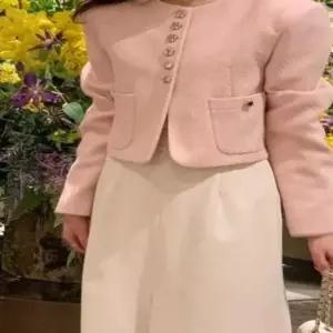여성 3컬러 유광단추 봄 가을 크롭 트위드자켓