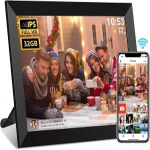 Frameo 10.1인치 WiFi 디지털 사진 프레임 캘린더 32GB 및 1280x800 IPS HD 터치스크린 자동 회전 월