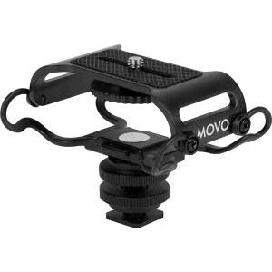 MOVO SM5-B 범용 마이크 및 휴대용 레코더 쇼크 마운트 - 1/4인치 장착 나사(블랙)로 ZOOM H1N H2N H4N H5 H6 TASCAM DR-40X DR-05X DR-07X 등에 적합합니다 hMQ