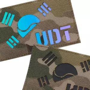 멀티캠 원단 홀로그램 반 태극기 UDT패치