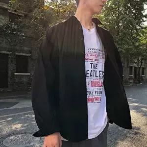 봄 가을 남자 패션 캐주얼 데일리코디 자켓 셔츠 점퍼-W9EE8F1
